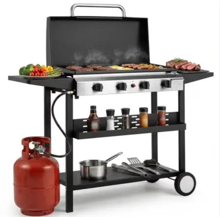 Ktaxon 4-Burner 40,000 BTU Propane Griddle with Lid