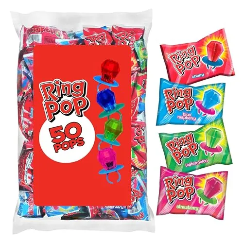 Ring Pop Assorted Lollipops Party Pack 50-Count
