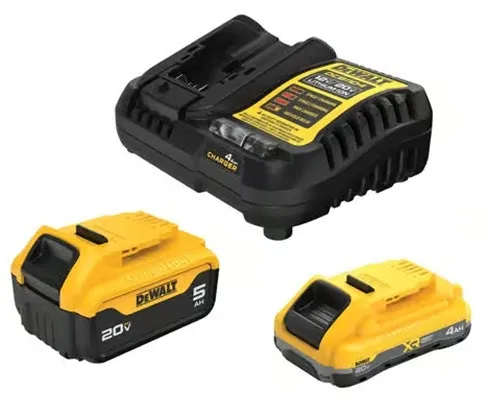 DeWalt 20V Lithium-Ion Starter Kit with 4Ah and 5Ah Batteries and Charger