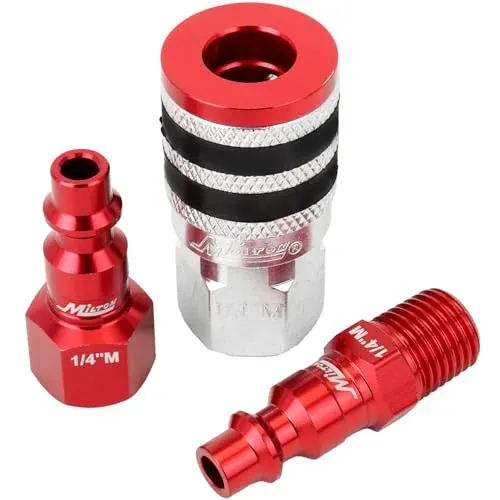 Milton Colorfit M-Style Coupler & Plug Kit w/ Rubber Bumpers (3-Piece)