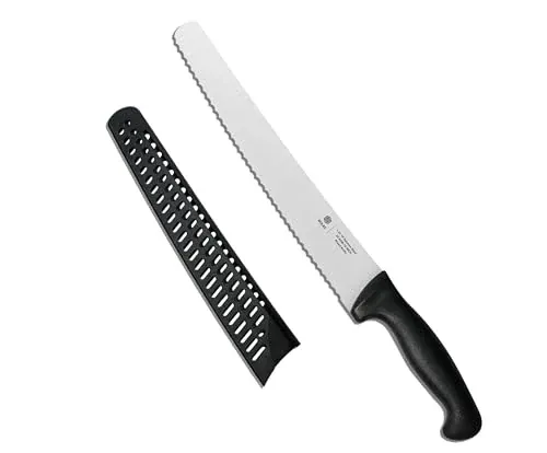 NULAS 10-Inch Serrated Bread Knife w/ Sheath