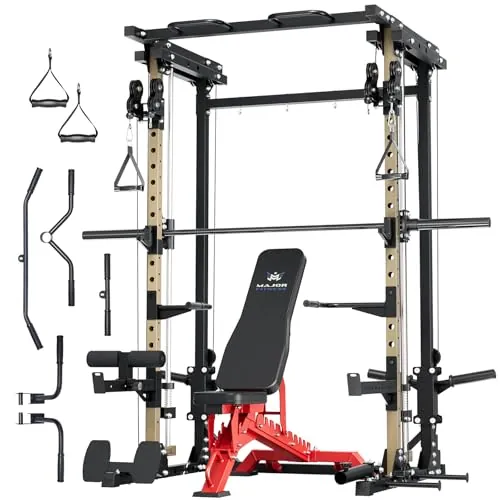 Major Fitness Drone3 Smith Machine, All-in-One Home Gym Power Rack