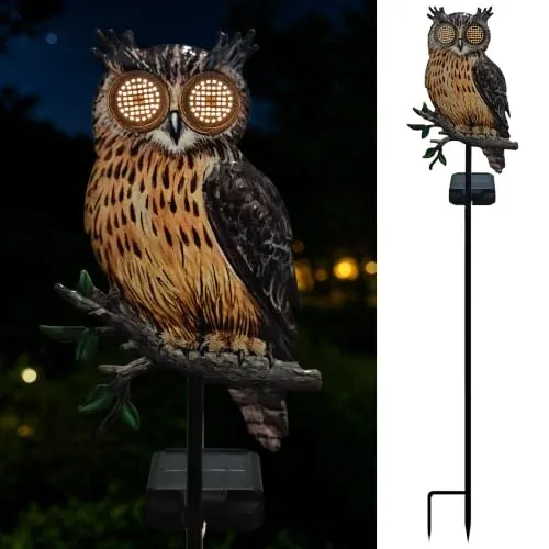 Solar Owl Garden Light