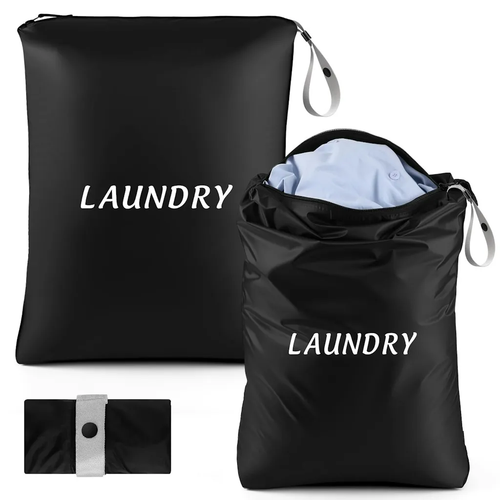 Waterproof Travel Laundry Bags w/ Handle 2-Pack