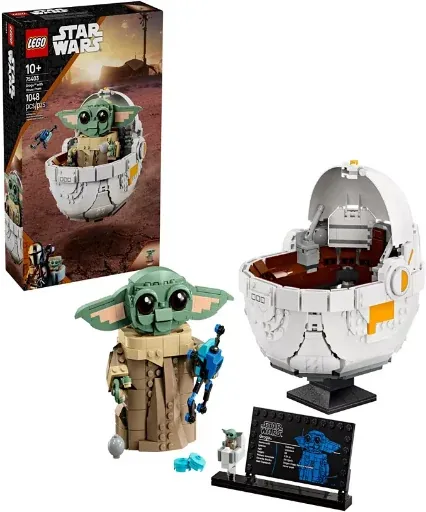 Star Wars: The Mandalorian Grogu with Hover Pram Buildable Figure 1,048-piece