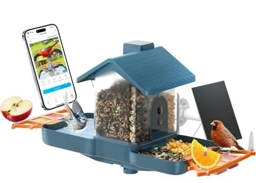Smart Solar Dual-Lens Bird Feeder Camera