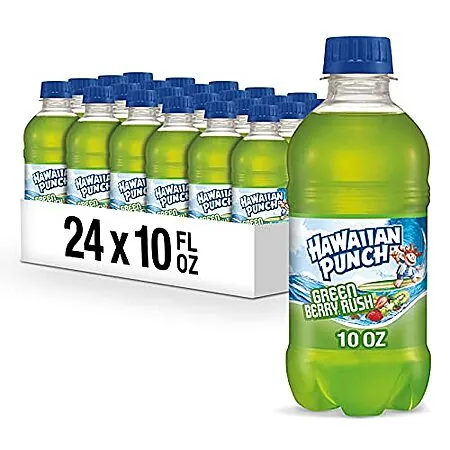 24-Ct 10-Oz Hawaiian Punch Juice Drink Bottles (Green Berry Rush)