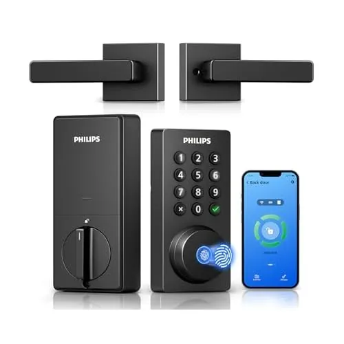 Philips WiFi Keypad Deadbolt with Handle, Built-in WiFi, APP Remote Control