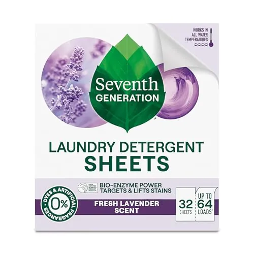 Seventh Generation Laundry Detergent Sheets Lavender 32 Count