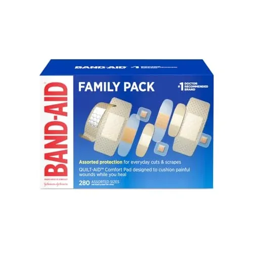 Band-Aid Assorted Adhesive Bandages Family Pack 280-Count