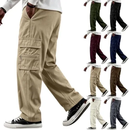 Men's Relaxed Fit Work Loose Fit Cargo Pants