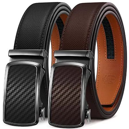 2-Pk Zitahli Men's Leather Ratchet Belts (Various)