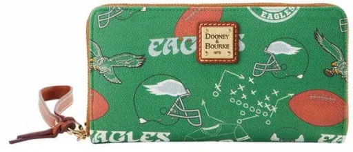 Dooney & Bourke Philadelphia Eagles Large Zip Around Wristlet