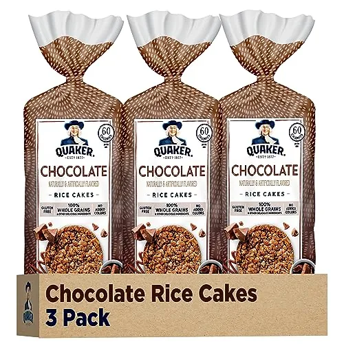 3-Pack 7.23-Oz Quaker Large Rice Cakes (Chocolate)