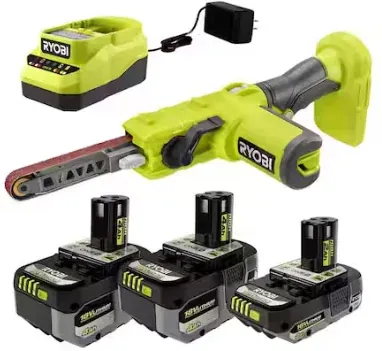 Ryobi ONE+ 18V 1/2" x 18" Cordless File Sander Kit w/ (2) 4.0Ah & 2.0Ah Batteries
