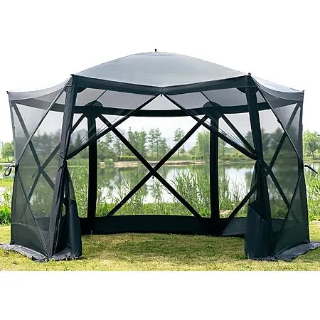 11.5' x 11.5' Ever Advanced Pop-Up Screen House Gazebo Tent w/ 3-Minute Setup