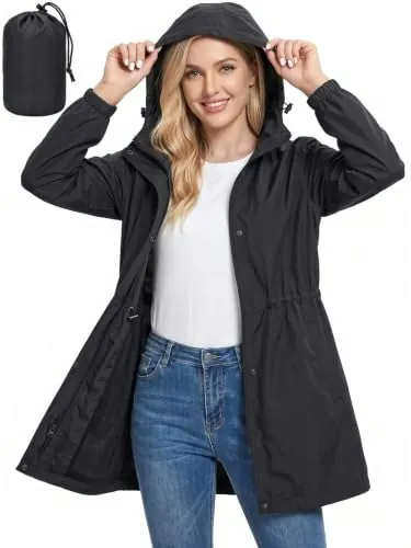Apexup Women's Hooded Rain Jacket