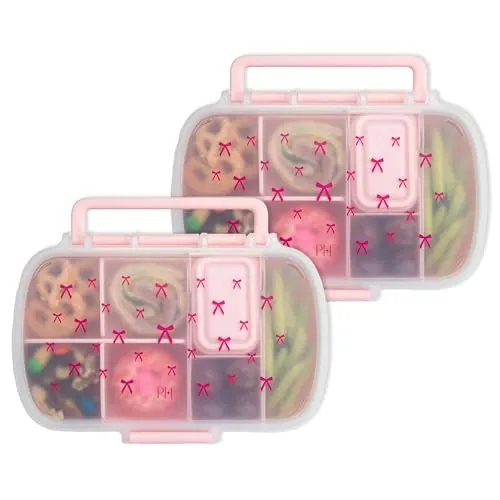 Paris Hilton 7-Compartment Bento Snack Boxes 2-Pack