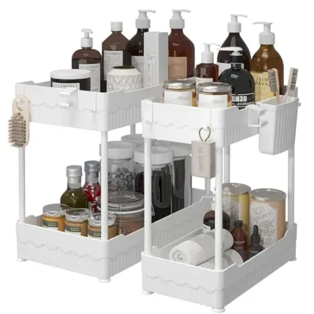 2-Pack Sevenblue 2-Tier Under Sink Organizers