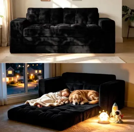 Lofka 59" Convertible Futon Sofa Bed