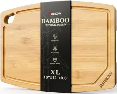 Astercook 16"×12" Large Bamboo Cutting Board