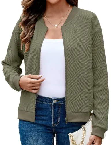 Lightweight Bomber Jacket Zip-Up