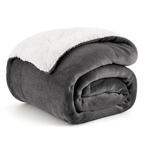 Bedsure GentleSoft Sherpa Fleece Throw Blanket