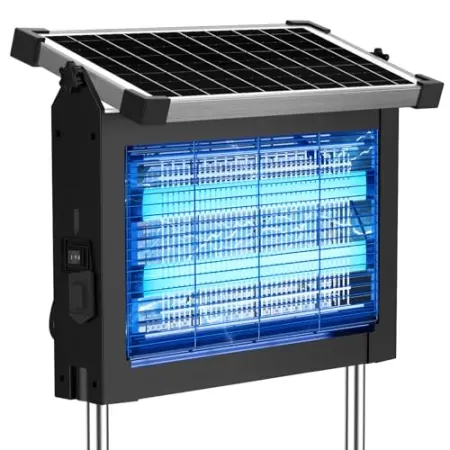 Sechuan 4500V Bug Zapper w/ 10W Solar Panel, 10' Cord