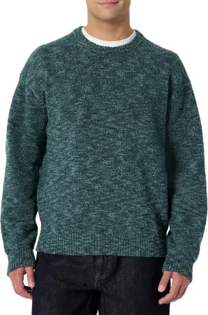 Amazon Essentials Men's Relaxed-Fit Two-Tone Heavyweight Crewneck Sweater