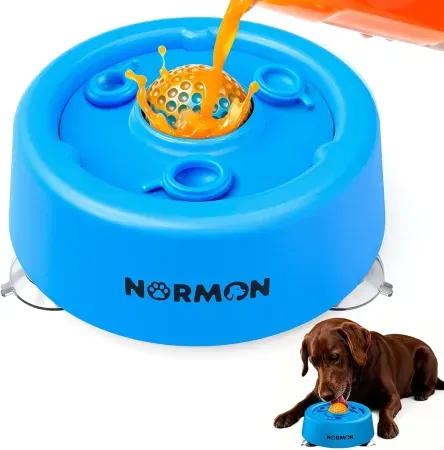NORMON Dog Large Lick Bowl Slow Feeder w/ Rolling Ball
