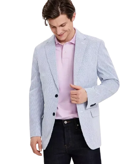 Tommy Hilfiger Men's Modern-Fit Seersucker Sport Coat