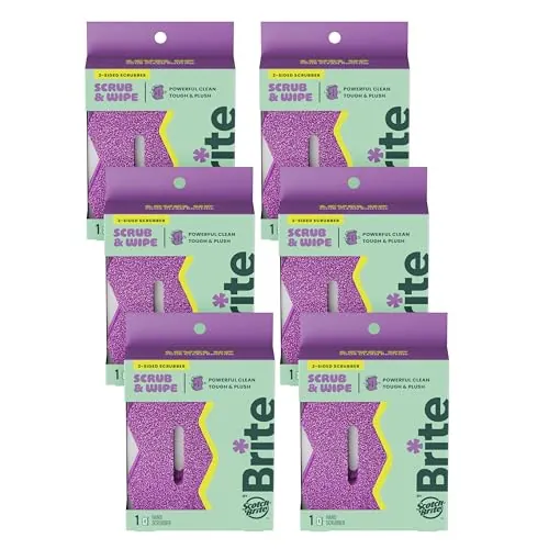 Brite by Scotch-Brite 2-Sided Scrub & Wipe Scrubbers 6-Pack