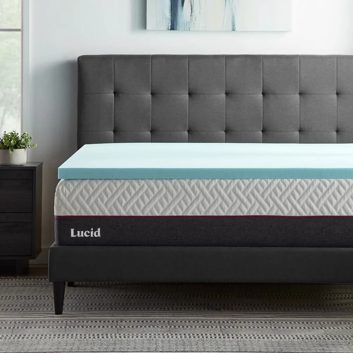 Lucid Cooling Gel Memory Foam Twin XL Mattress Topper