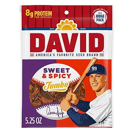 Select Accts: 5.25-Oz DAVID Judge Pack Jumbo Sunflower Seeds (Sweet & Spicy)