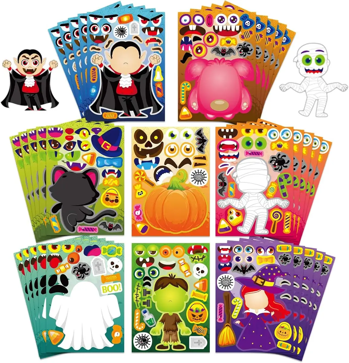 DUJAA Halloween Stickers 40-Sheet