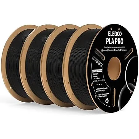 4-Pk 1KG ELEGOO PLA PRO 1.75mm 3D Printer Filament (Black)