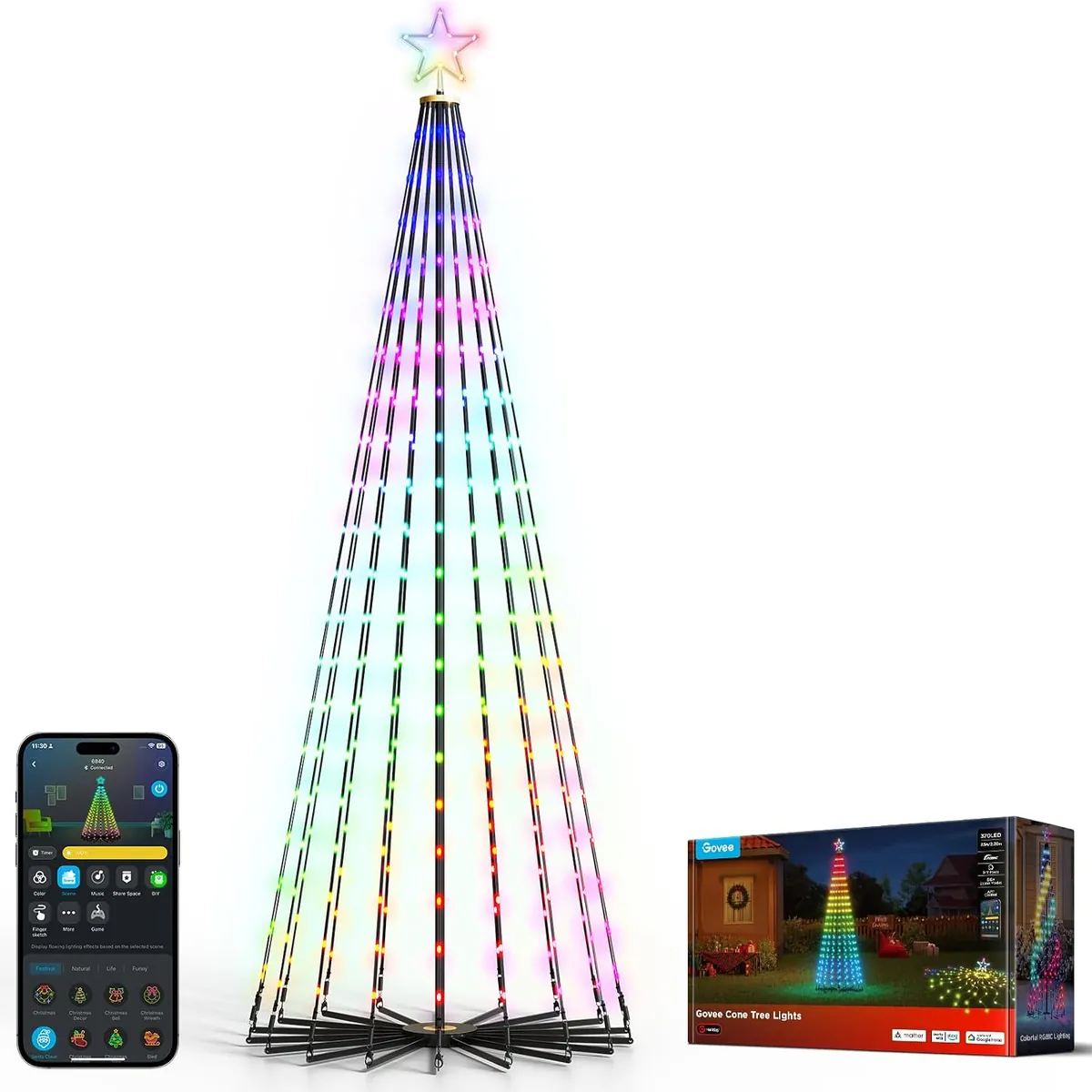 Govee 7.5′ Cone Tree Lights