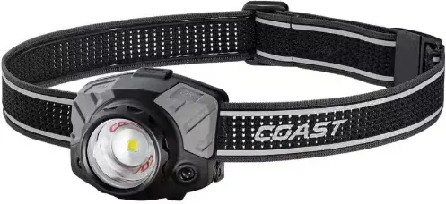 Coast FL86 840 Lumens Alkaline Dual Power LED Battery Powered Headlamp