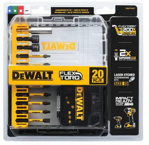 DeWalt FlexTorq Assorted Screwdriving Bit Set 20pc