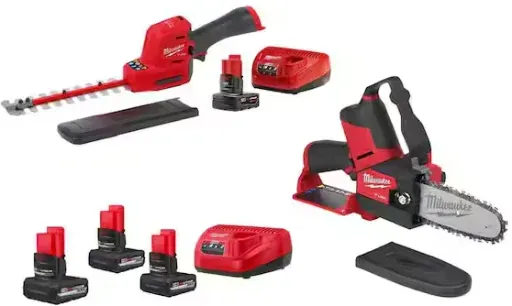 Milwaukee M12 FUEL 8 in. Hedge Trimmer Kit with (3) M12 HO 5.0 Ah Batteries