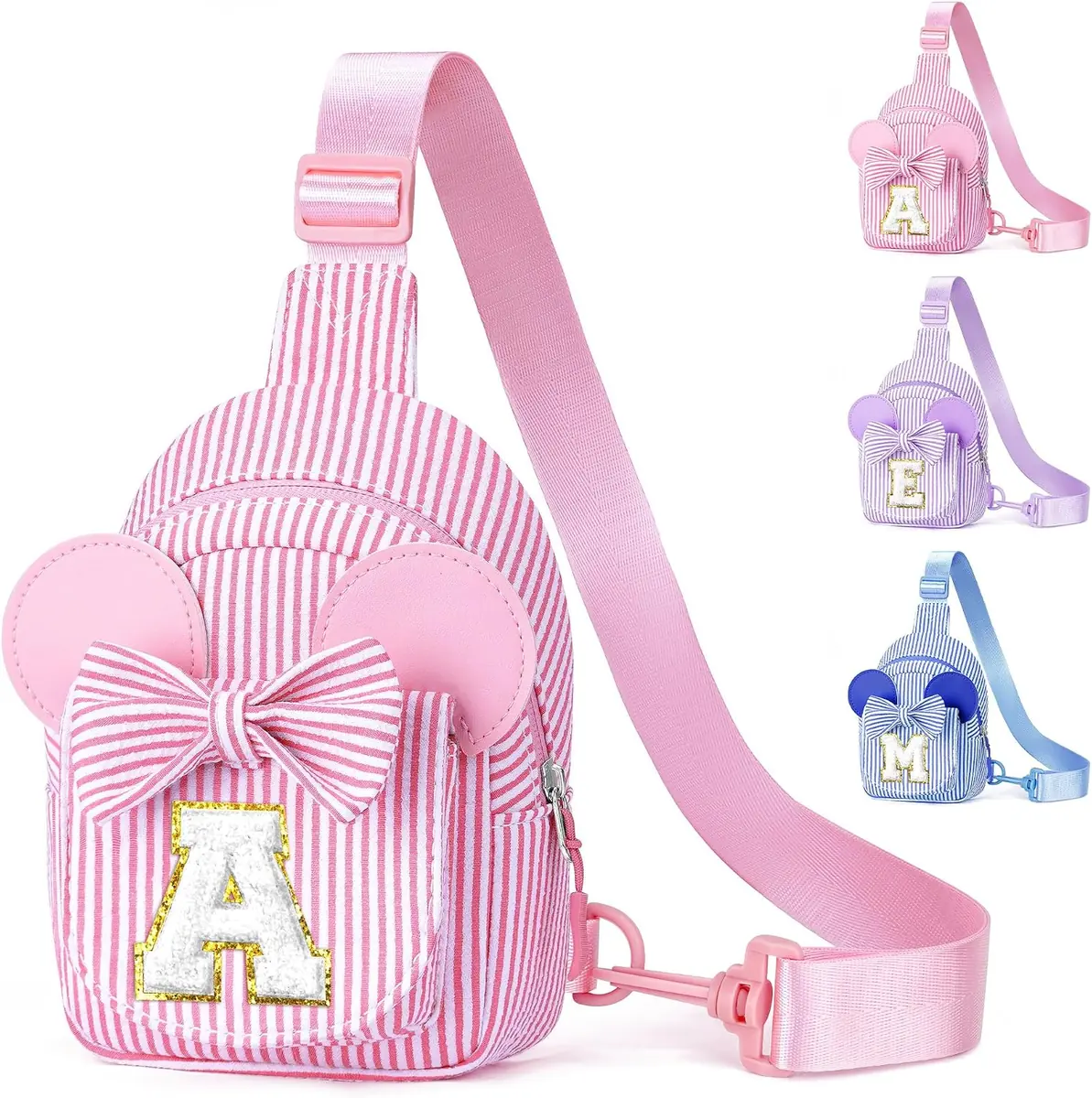 YOOLIFE Girls Striped Initial Sling Bag