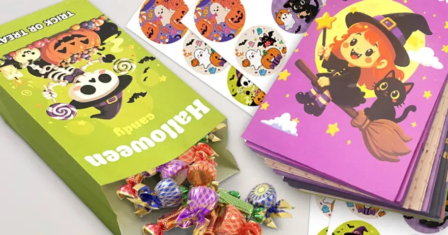 Halloween Treat Bags 24-Pack w/ Stickers