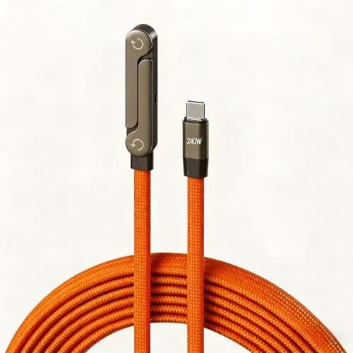 65W USB-C Fast Charging Cable with Foldable Phone Stand