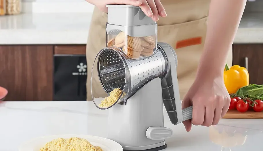 WELTHONHM 4-in-1 Large Rotary Cheese Grater