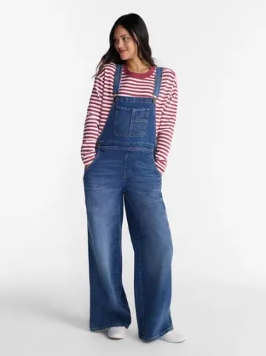 No Boundaries Wide Leg Baggy Overalls