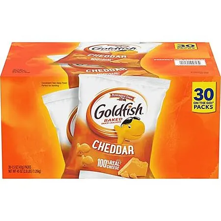 30-Ct 1.5-Oz Goldfish Crackers (Cheddar)