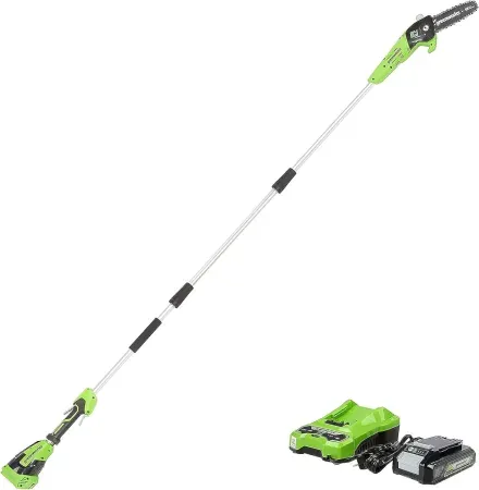 Greenworks 24V 8" Cordless Pole Saw w/ 2.0Ah Battery & Charger