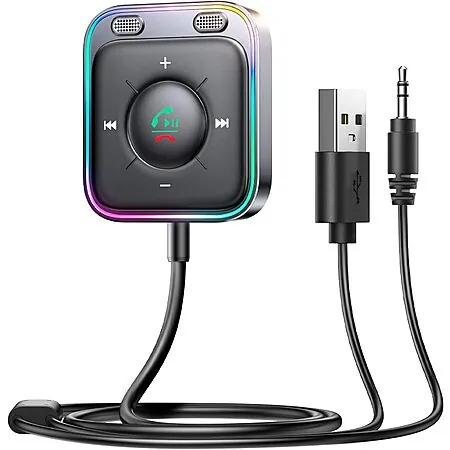 Prime Members: JoyRoom Bluetooth 6.0 AUX Car Adapter/Receiver w/ Dual Mics/NC