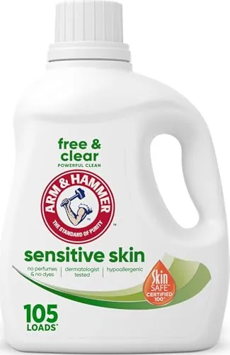 ARM & HAMMER Sensitive Skin Free & Clear Liquid Laundry Detergent 105 Loads, 105 fl oz