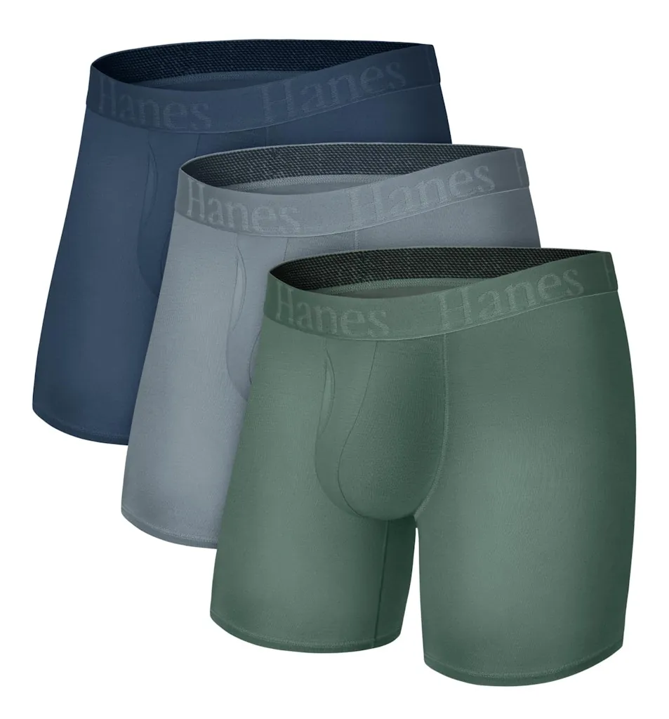 Hanes Men's SuperSoft Bamboo Trunks 3-Pack